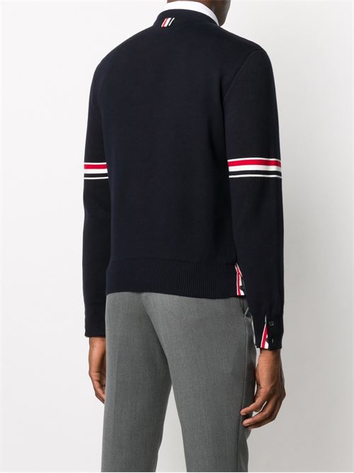 Cotton sweater with logo THOM BROWNE | MKA326AY3001415